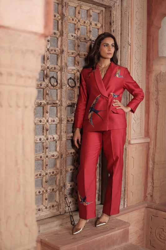THE SCARLET JOURNEY BLAZER SET