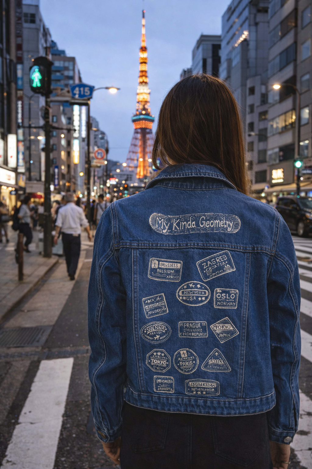 Customised jacket-Travel the world