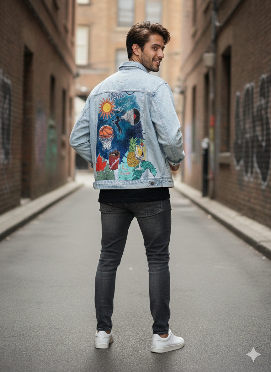 Customised jacket- Pina colada