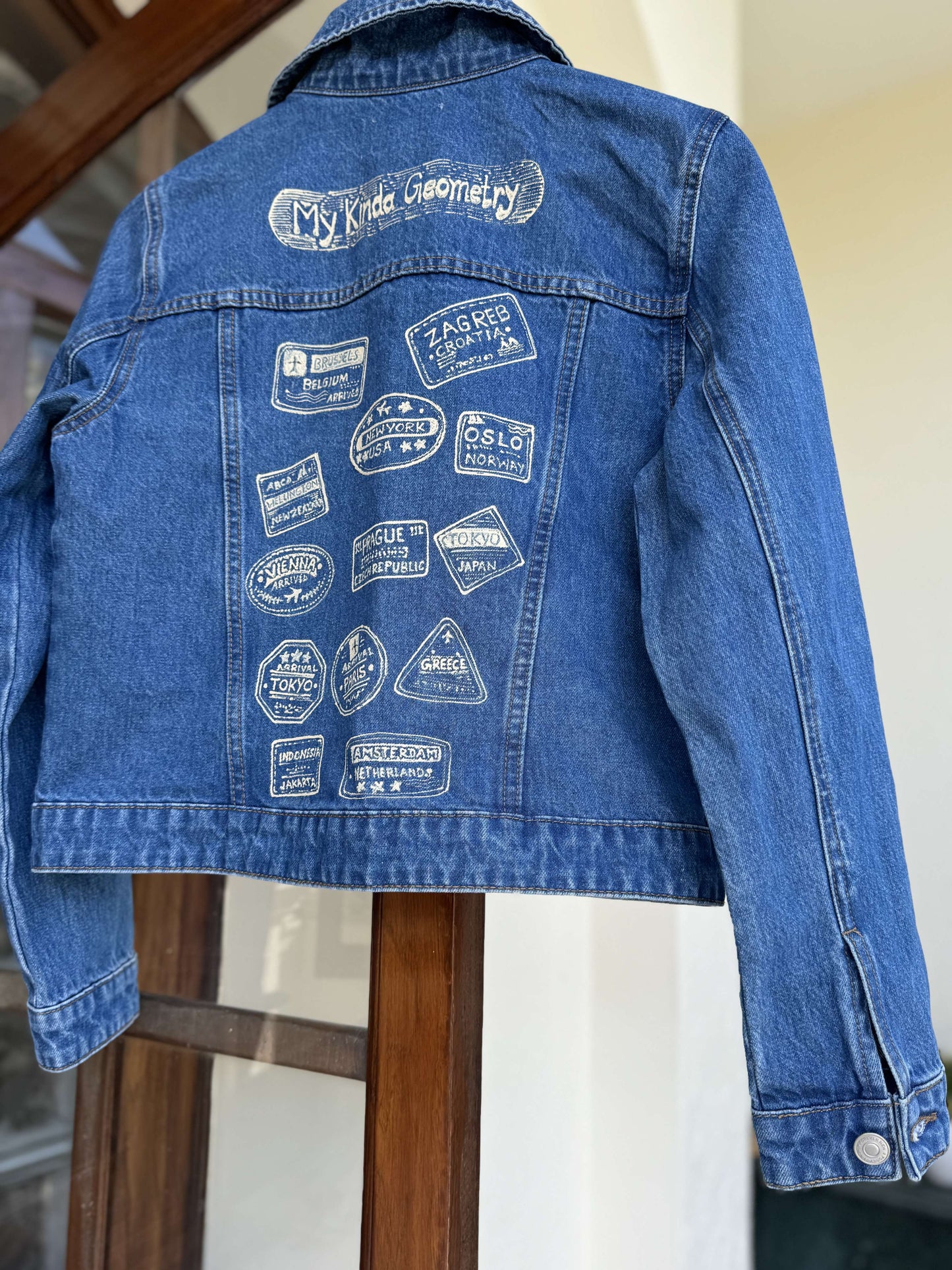 Customised jacket-Travel the world