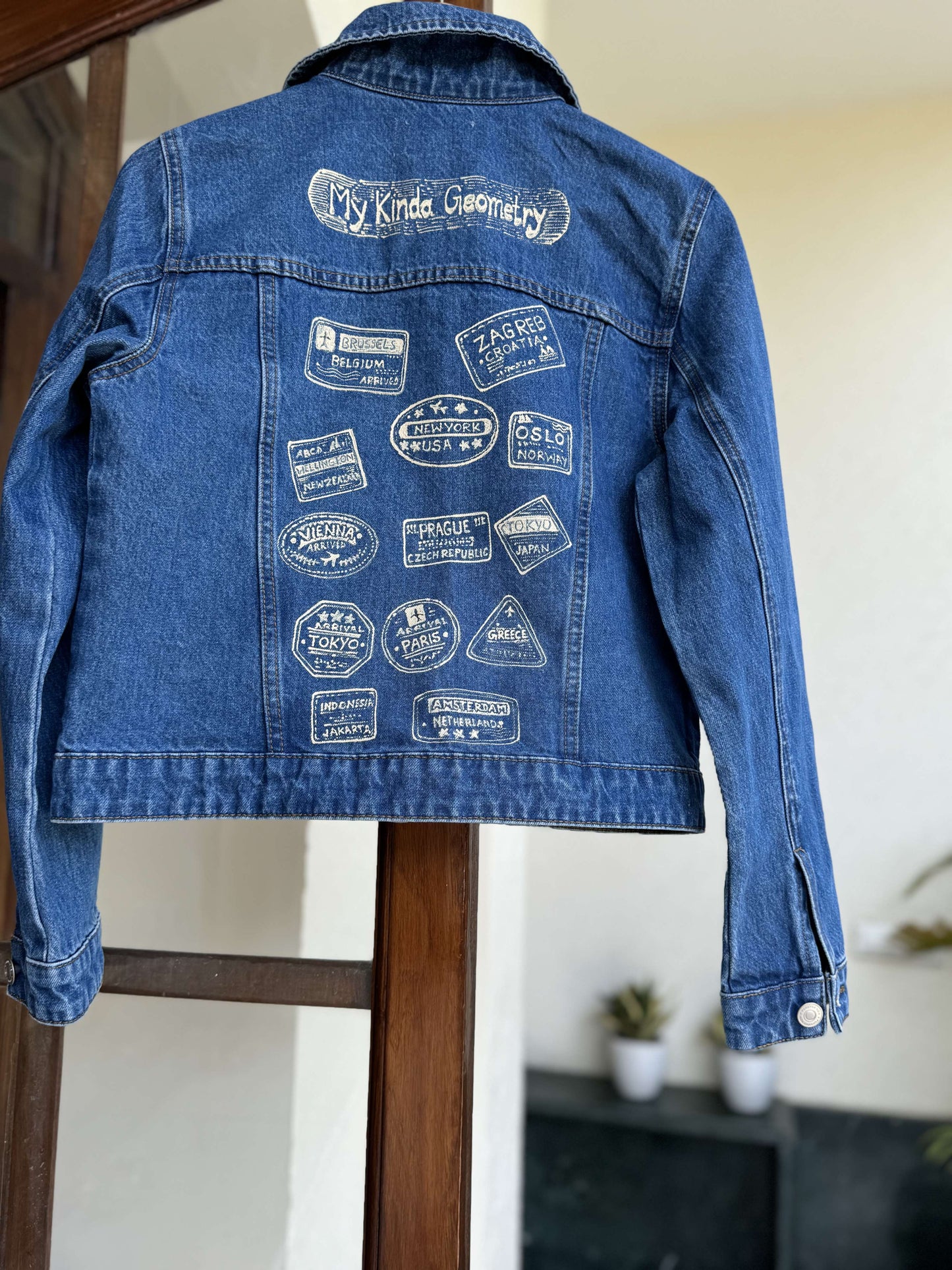 Customised jacket-Travel the world