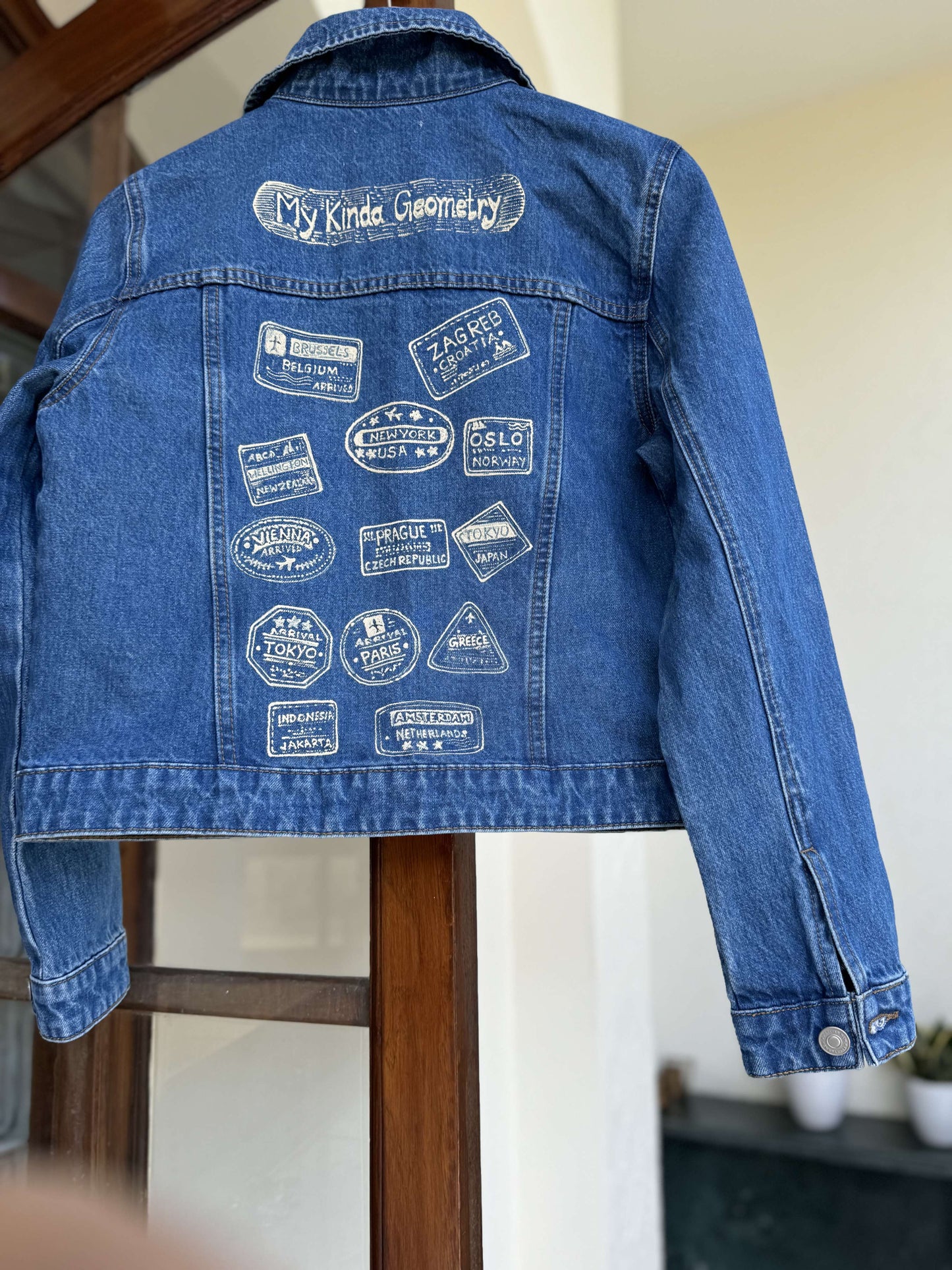 Customised jacket-Travel the world